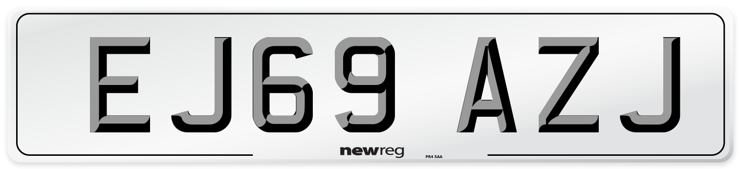 EJ69 AZJ Number Plate from New Reg